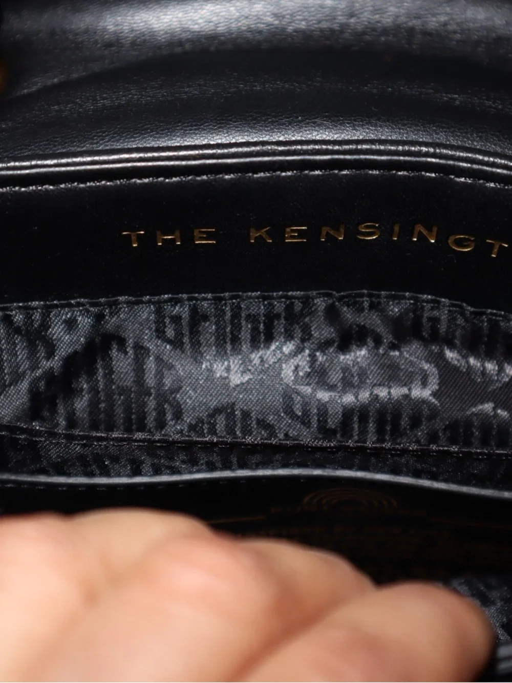 Kurt Geiger Black Quilted Shoulder Bag with Gold Hardware